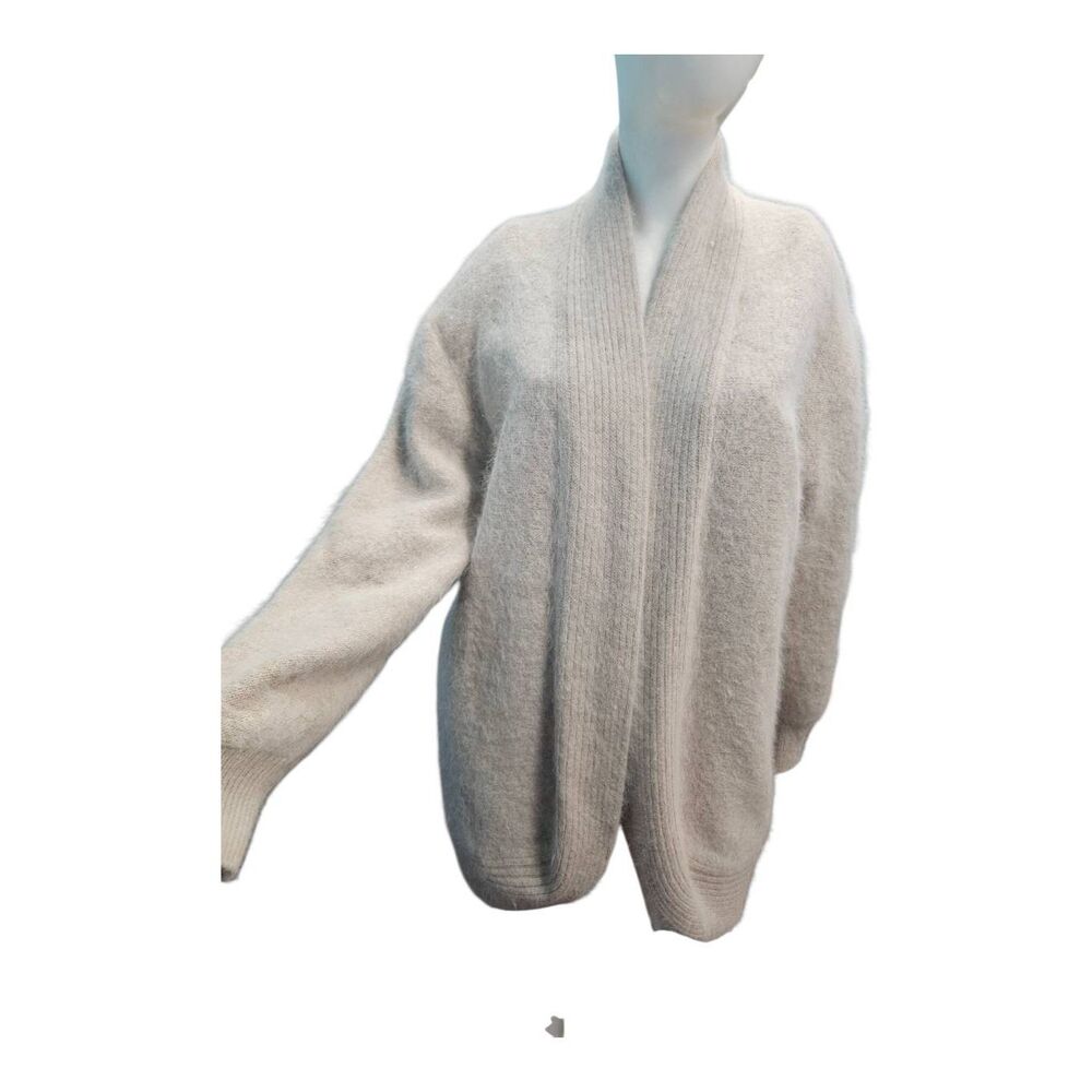 Jamie Angora Blend Cardigan Sweater Womens Medium  Rabbit Hair Wool - Picture 5 of 11